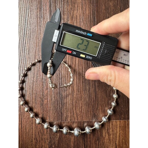 32" Vintage Desert Pearls Sterling Silver Necklace Graduated Bead 925 LONG - Picture 15 of 16